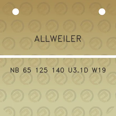 allweiler-nb-65-125-140-u31d-w19