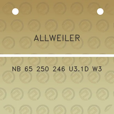 allweiler-nb-65-250-246-u31d-w3