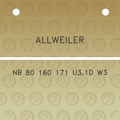 allweiler-nb-80-160-171-u31d-w3