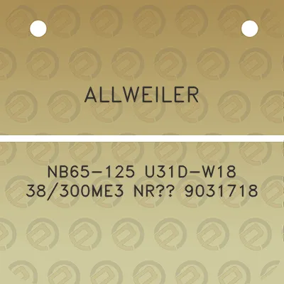 allweiler-nb65-125-u31d-w18-38300me3-nro-9031718