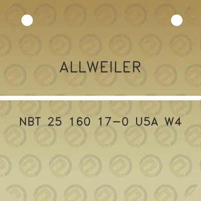 allweiler-nbt-25-160-17-0-u5a-w4