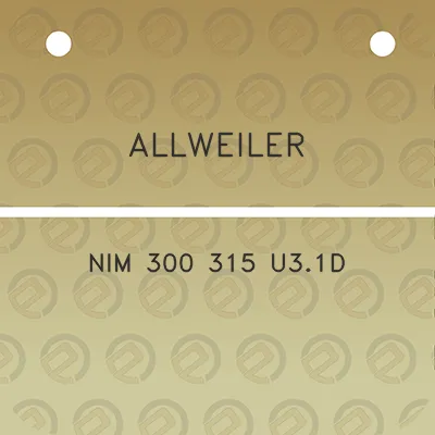 allweiler-nim-300-315-u31d