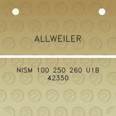 allweiler-nism-100-250-260-u1b-42350