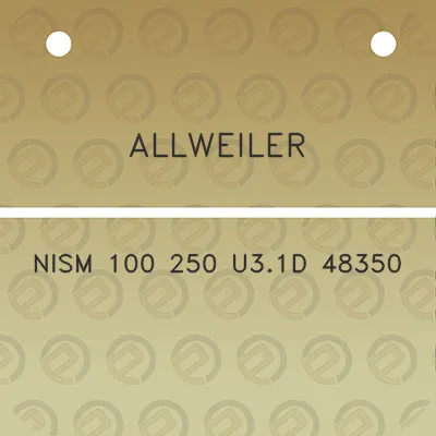 allweiler-nism-100-250-u31d-48350