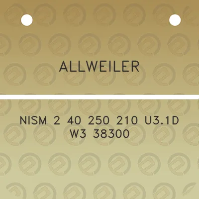 allweiler-nism-2-40-250-210-u31d-w3-38300