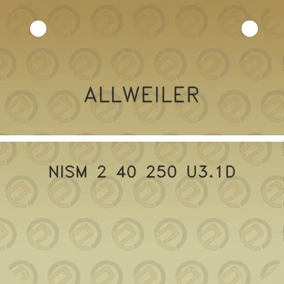 allweiler-nism-2-40-250-u31d