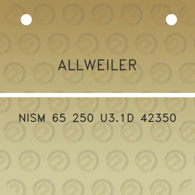 allweiler-nism-65-250-u31d-42350