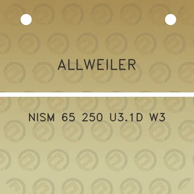 allweiler-nism-65-250-u31d-w3