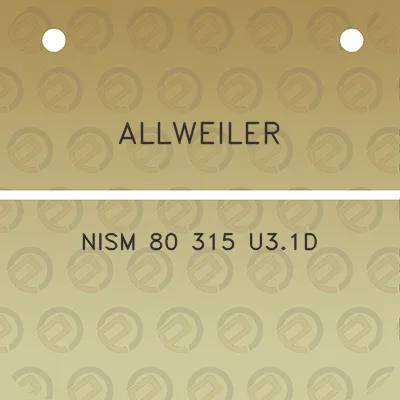 allweiler-nism-80-315-u31d