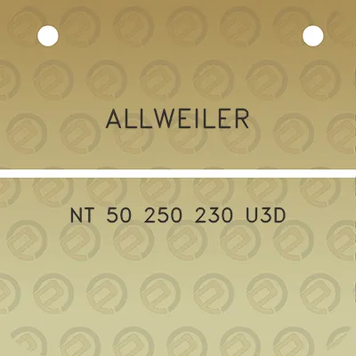 allweiler-nt-50-250-230-u3d