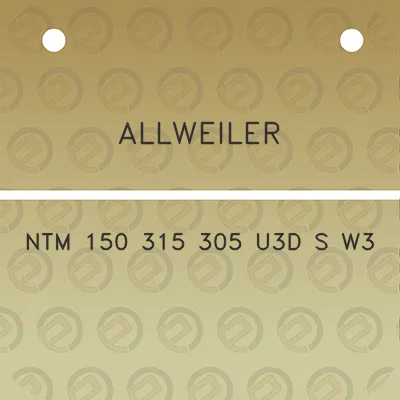 allweiler-ntm-150-315-305-u3d-s-w3