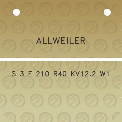 allweiler-s-3-f-210-r40-kv122-w1