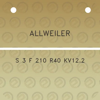 allweiler-s-3-f-210-r40-kv122