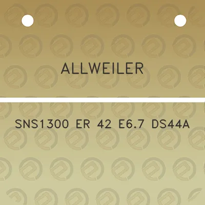 allweiler-sns1300-er-42-e67-ds44a