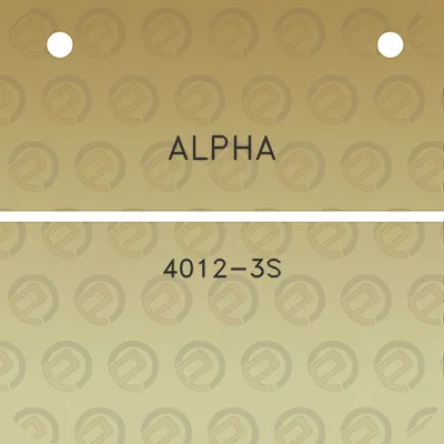 alpha-4012-3s