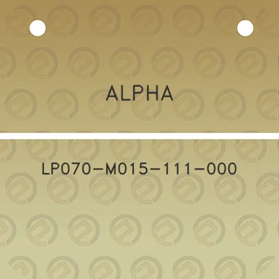 alpha-lp070-m015-111-000