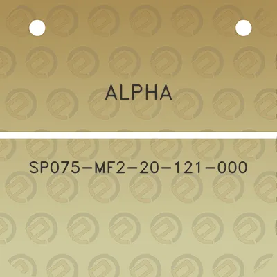 alpha-sp075-mf2-20-121-000