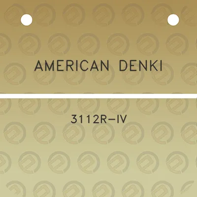 american-denki-3112r-iv