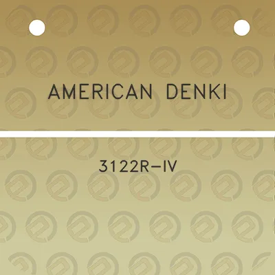 american-denki-3122r-iv