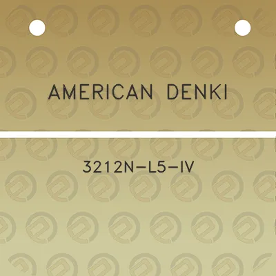 american-denki-3212n-l5-iv