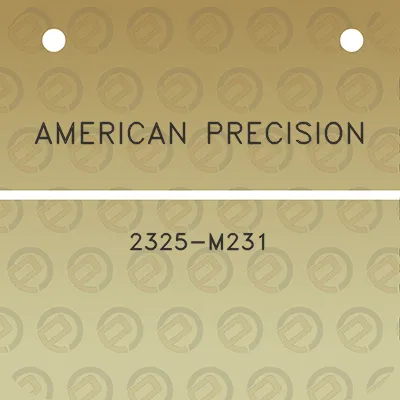 american-precision-2325-m231