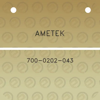 ametek-700-0202-043