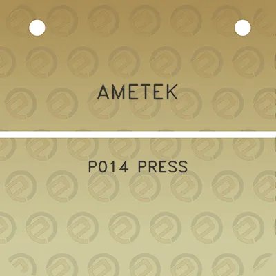 ametek-p014-press