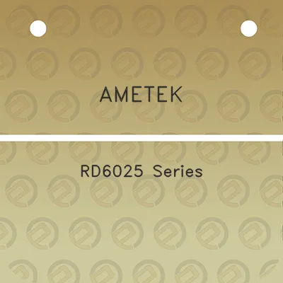 ametek-rd6025-series