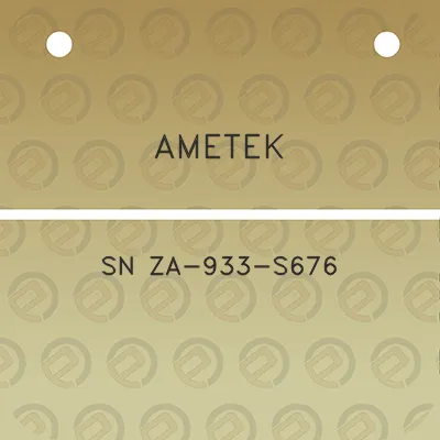 ametek-sn-za-933-s676