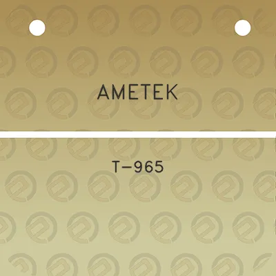 ametek-t-965