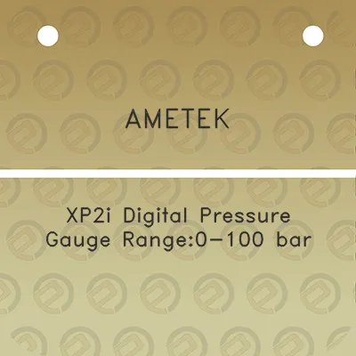 ametek-xp2i-digital-pressure-gauge-range0-100-bar