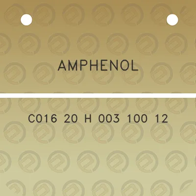 amphenol-c016-20-h-003-100-12