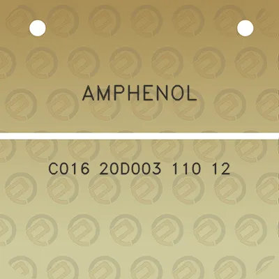 amphenol-c016-20d003-110-12