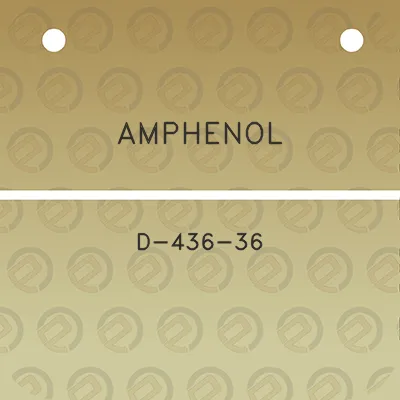 amphenol-d-436-36