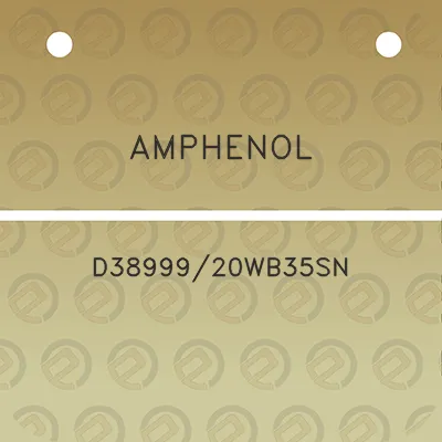 amphenol-d3899920wb35sn