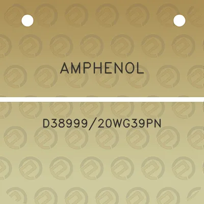 amphenol-d3899920wg39pn