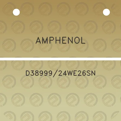 amphenol-d3899924we26sn