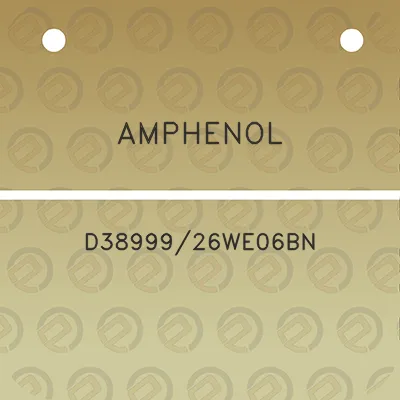 amphenol-d3899926we06bn