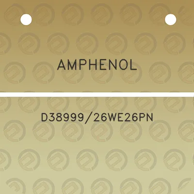 amphenol-d3899926we26pn