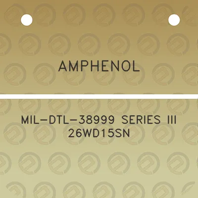 amphenol-mil-dtl-38999-series-iii-26wd15sn