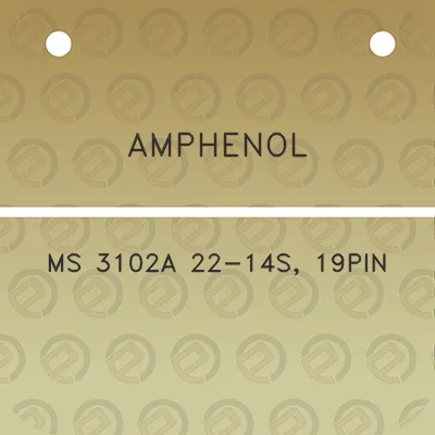 amphenol-ms-3102a-22-14s-19pin