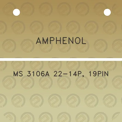 amphenol-ms-3106a-22-14p-19pin