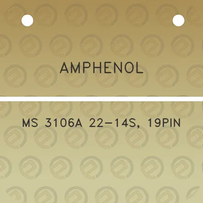 amphenol-ms-3106a-22-14s-19pin