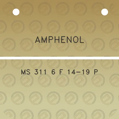 amphenol-ms-311-6-f-14-19-p