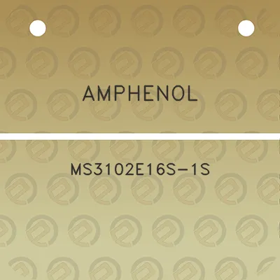 amphenol-ms3102e16s-1s