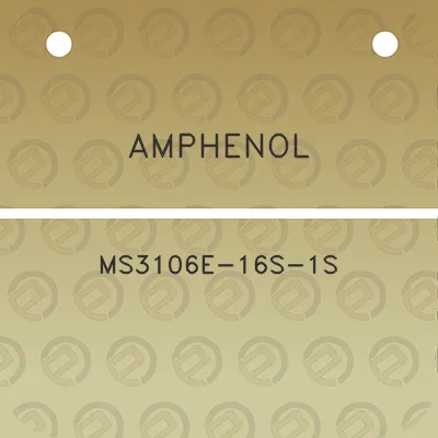 amphenol-ms3106e-16s-1s