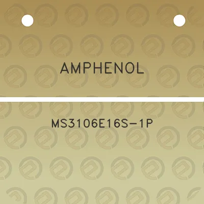 amphenol-ms3106e16s-1p