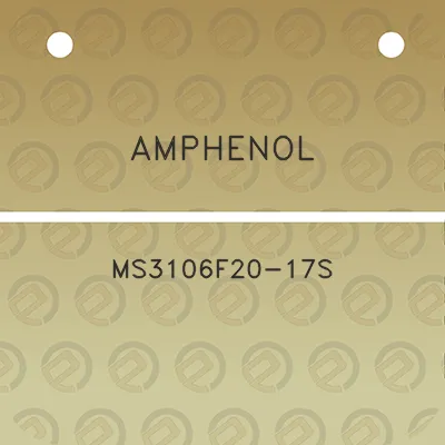 amphenol-ms3106f20-17s