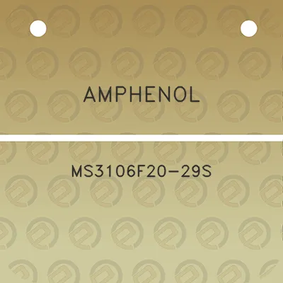 amphenol-ms3106f20-29s