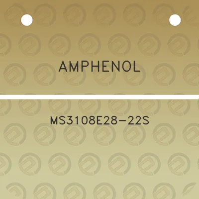 amphenol-ms3108e28-22s